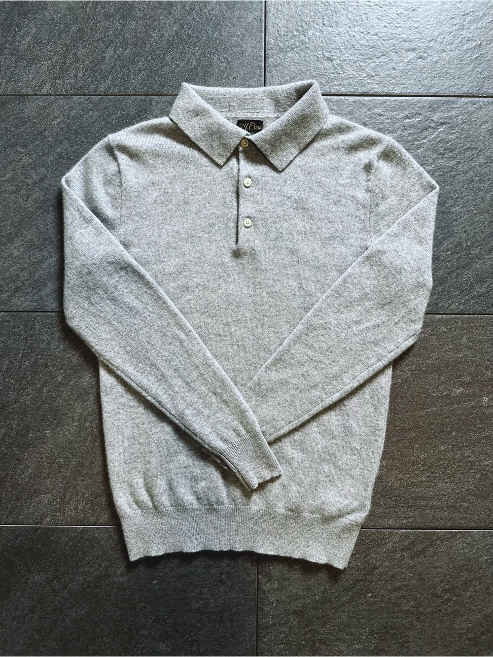 J. Crew Women Light Gray Polo-Collar Sweater Excellent Condition Size(XS)